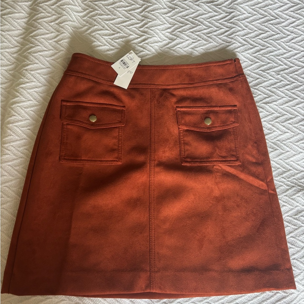 Women's Rust Skirt with Pockets